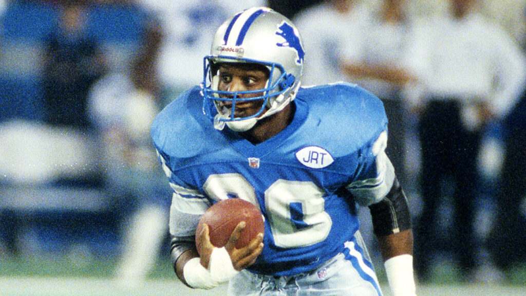 Barry Sanders is arguably the most dynamic running back in the history