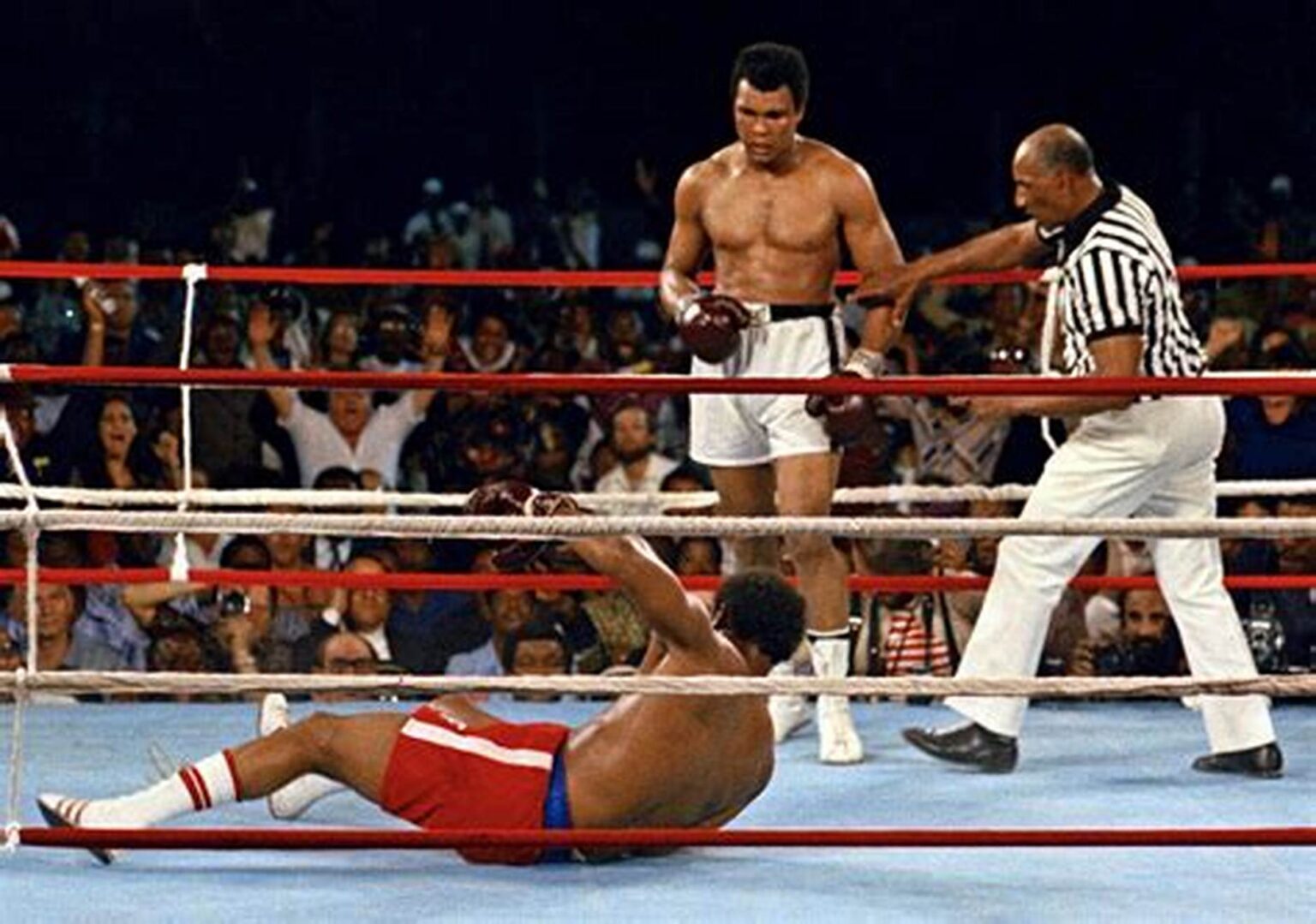 Muhammad Ali On His Way To Defeating George Foreman For The Heavyweight Crown