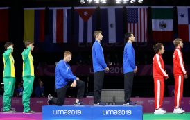 U.S. FENCER RACE IMBODEN TAKES A KNEE AT PAN-AM GAMES